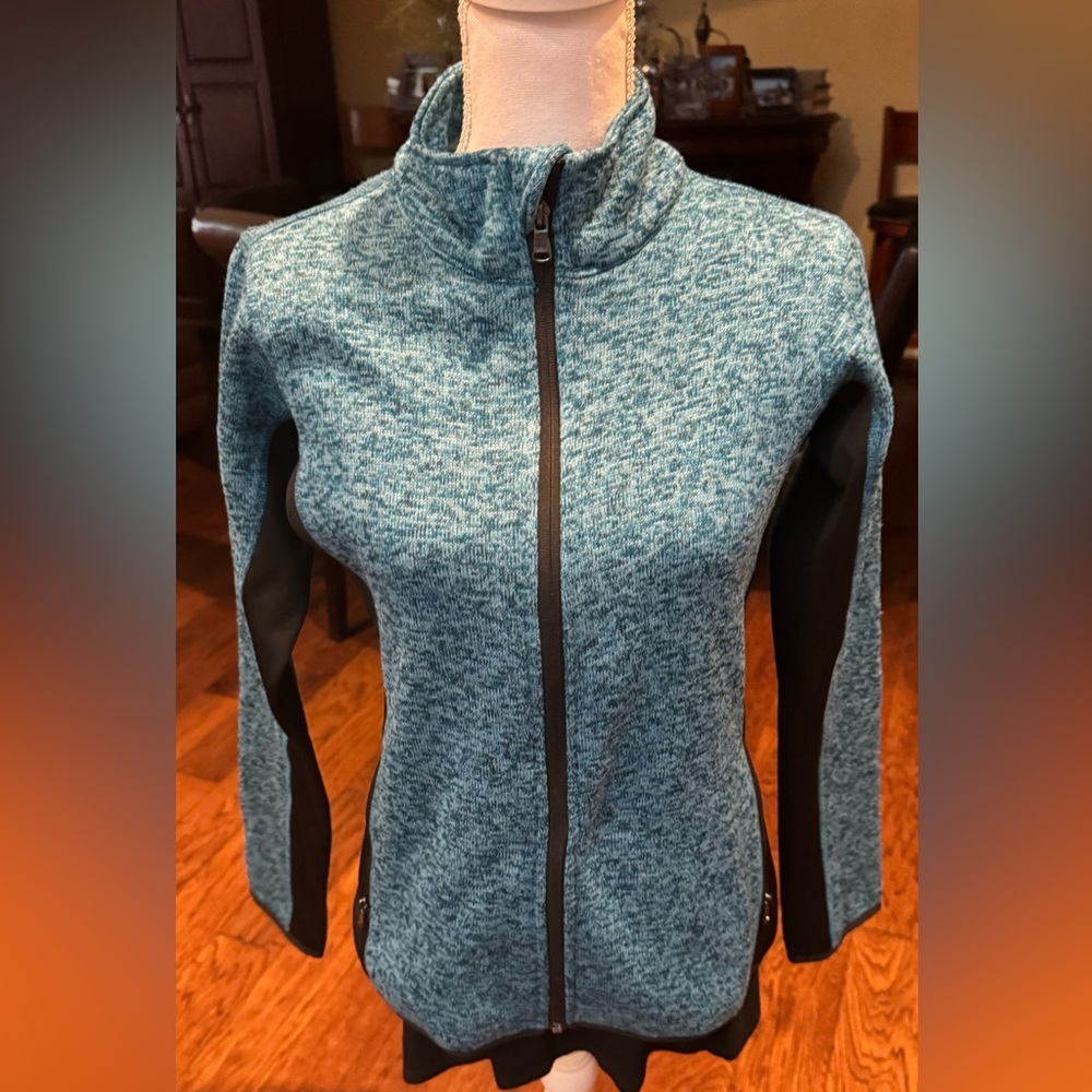 Marc New York designer black and heathered green zip up jacket